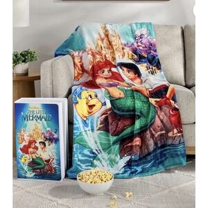 Disney The Little Mermaid  Classic VHS Boxed Silk Touch Throw 50 x 70 SOLD OUT!